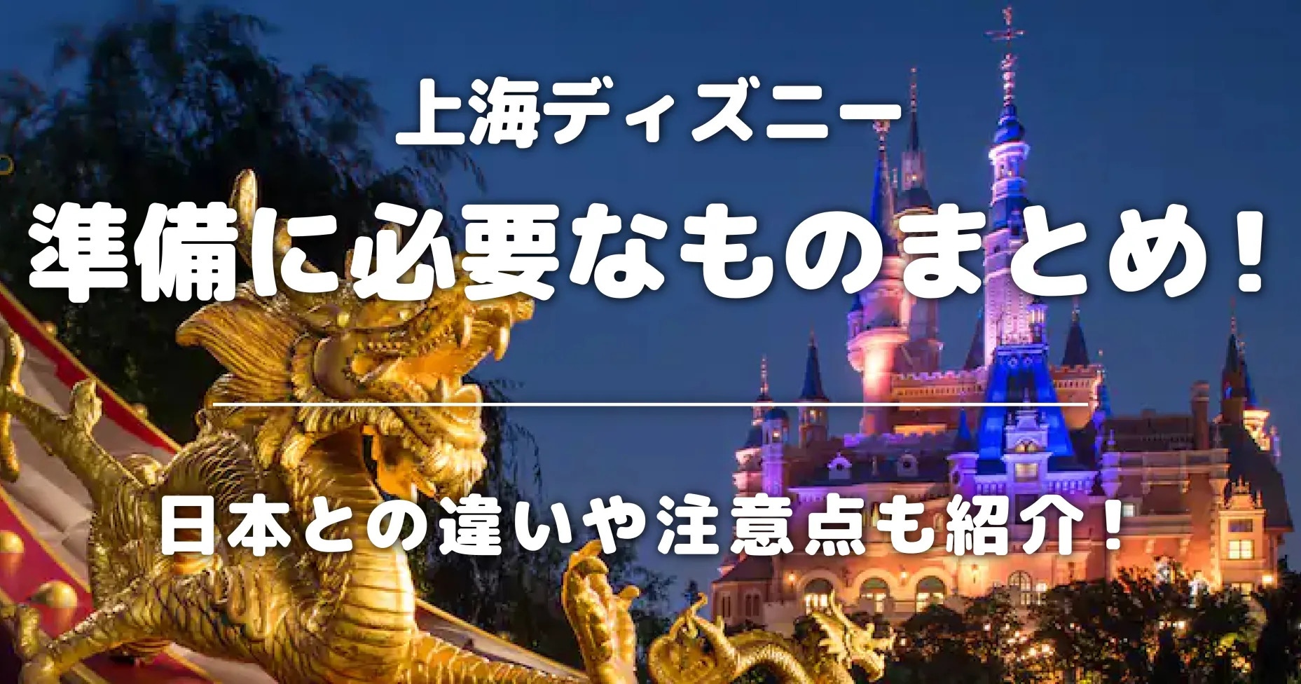 上海ディズニーの準備に必要なものまとめ！日本との違いや注意点も紹介！